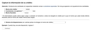 Calculadora de CAT— Montos iniciales